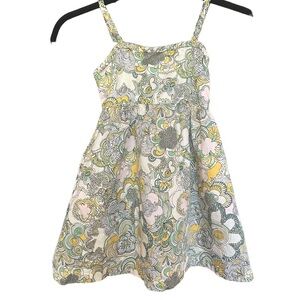 Liberty of London for Target girls floral dress green yellow size XS